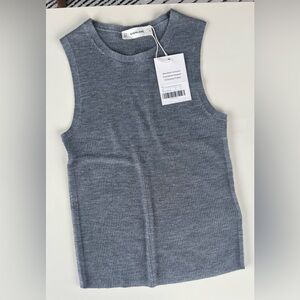 Everlane NWT 100% Ultrafine Merino Shell Tank |Heather Grey  Small